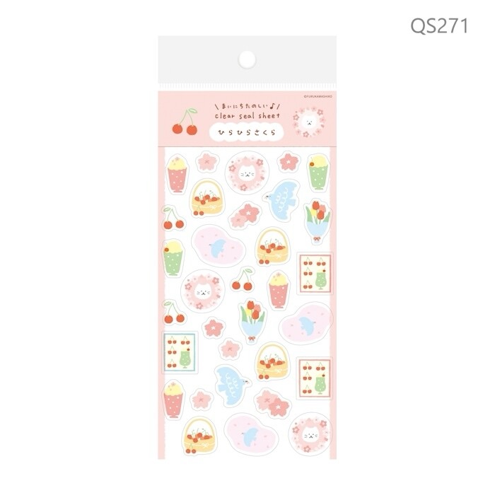Furukawashiko spring's limited clear seal sheet (Hirahira Sakura,Hanrin Sakura,Soft Mimosa)