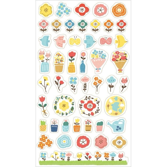 Furukawa Shiko Planner Stickers Watashi-Biyori Sticker Flowers - Image 3