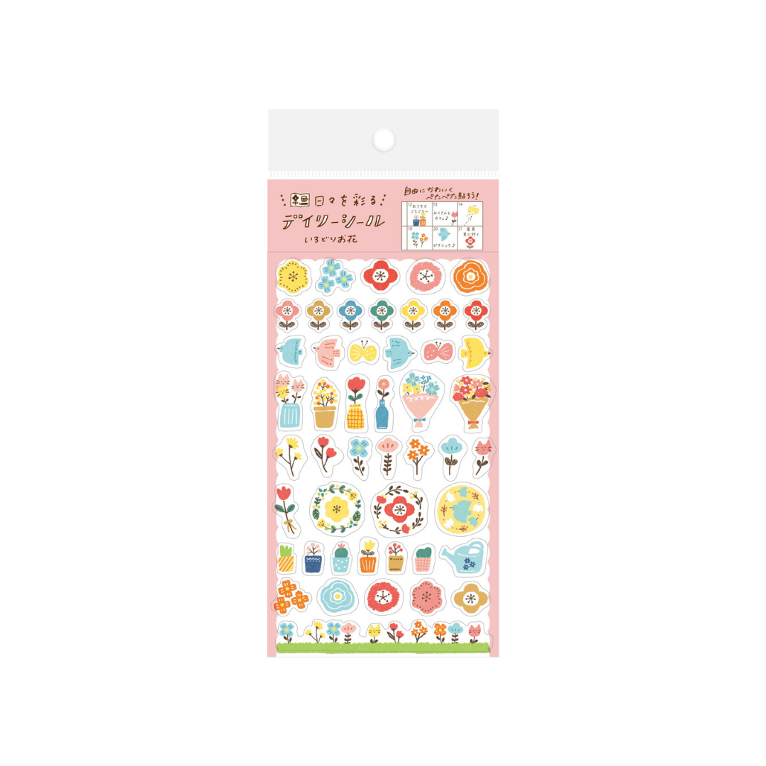 Furukawa Shiko Planner Stickers Watashi-Biyori Sticker Flowers